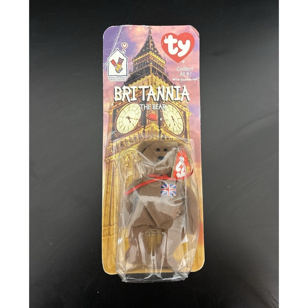 Ty McDonald's Teenie Beanie Babies Britannia the Bear Plush 1999 Vintage‎